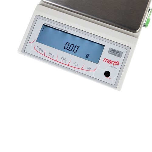 BALANCA DE PRECISAO 3KG 0,01G CALIBRACAO INTERNA AUTOMATICA AD3300-CAL MARTE INMETRO