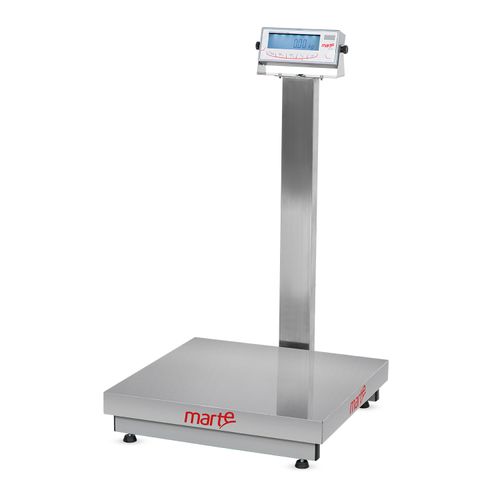 BALANCA DE PLATAFORMA 501KG 100G 70X70 INOX COM COLUNA LS500 MARTE INMETRO