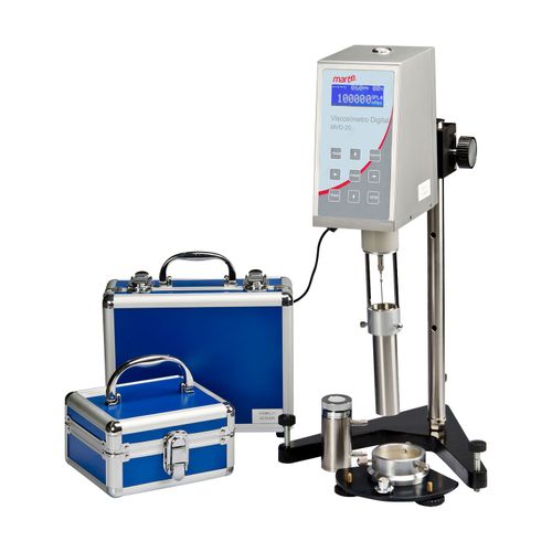 VISCOSIMETRO ROTACIONAL TIPO BROOKFIELD PARA POUCA AMOSTRA COM AQUECEDOR 60 A 6.000.000 MPA.S VELOCIDADE DE 0,1 A 99,9 RPM MVD-20 MARTE CIENTIFICA