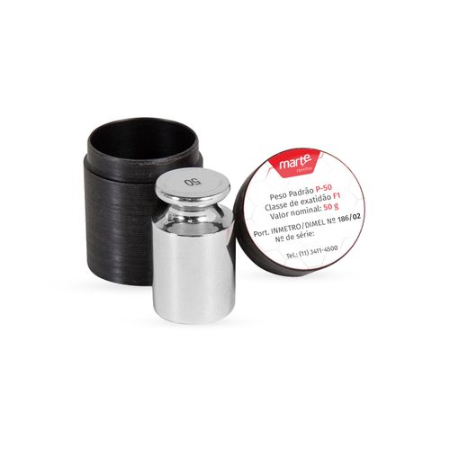 PESO 50G INOX F1 COM CERTIFICADO RBC