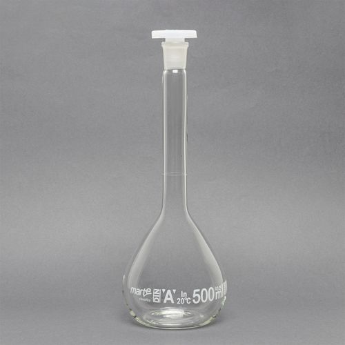 BALAO VOLUMETRICO TRANSP. ROLHA PLASTICO - 500ML