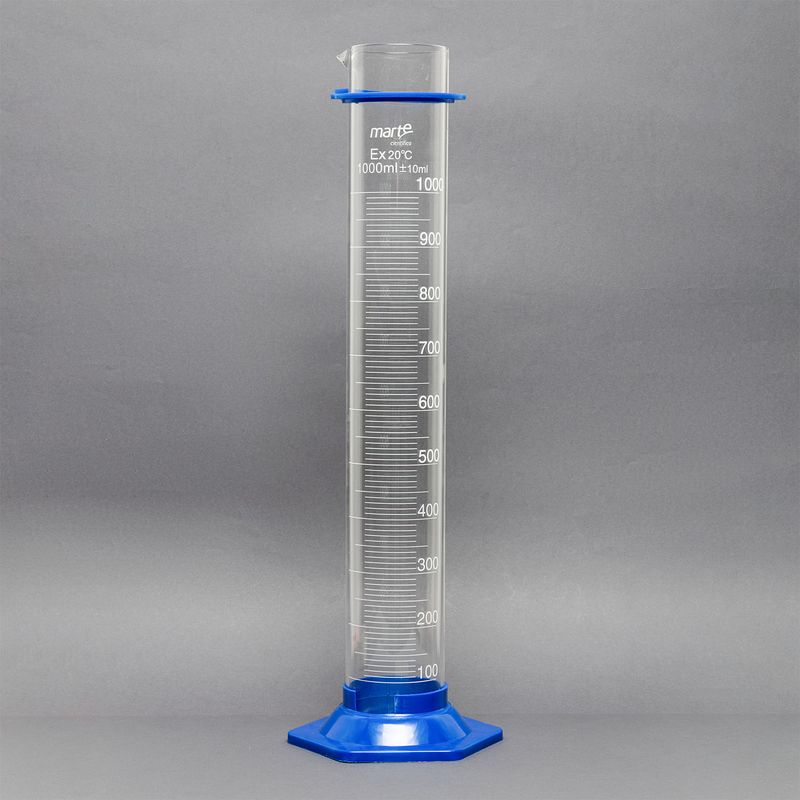 900.0000.27 - PROVETA VIDRO GRADUADA BASE HEX. PLASTICO - 1000ML