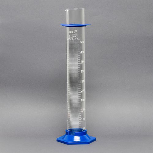PROVETA VIDRO GRADUADA BASE HEX. PLASTICO - 500ML