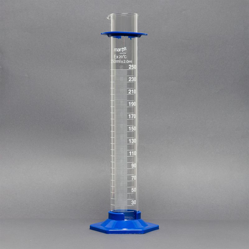 900.0000.25 - PROVETA VIDRO GRADUADA BASE HEX. PLASTICO - 250ML