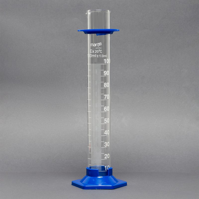 900.0000.24 - PROVETA VIDRO GRADUADA BASE HEX. PLASTICO - 100ML