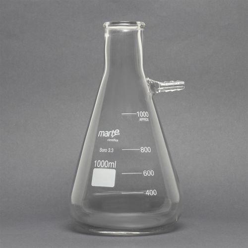 KITASATO DE VIDRO SAIDA LATERAL GRADUADO - 1000ML