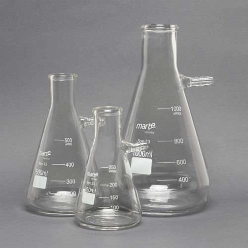 KITASATO DE VIDRO SAIDA LATERAL GRADUADO - 1000ML