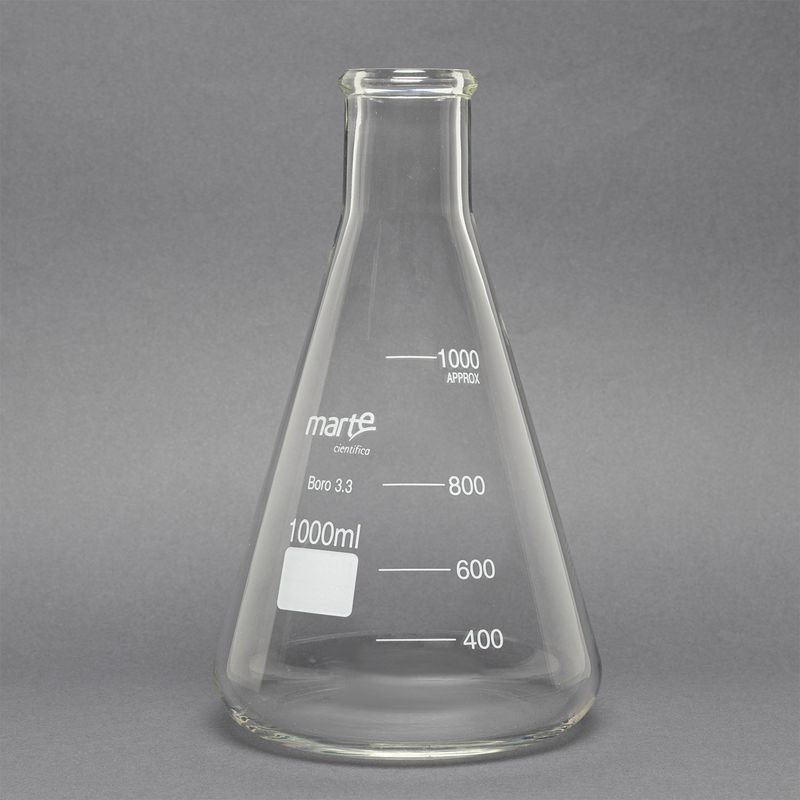 900.0000.16 -ERLENMEYER VIDRO BOCA ESTREITA GRADUADO - 1000ML