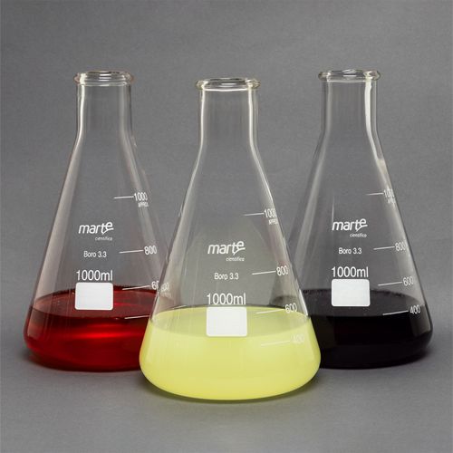 ERLENMEYER VIDRO BOCA ESTREITA GRADUADO - 1000ML