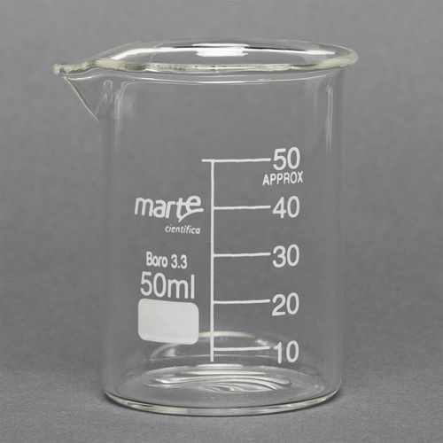 BEQUER DE VIDRO FORMA BAIXA GRADUADO - 50ML