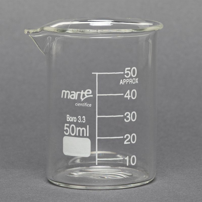 900.0000.08 - BEQUER DE VIDRO FORMA BAIXA GRADUADO - 50ML