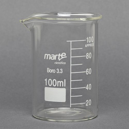 BEQUER DE VIDRO FORMA BAIXA GRADUADO - 100ML