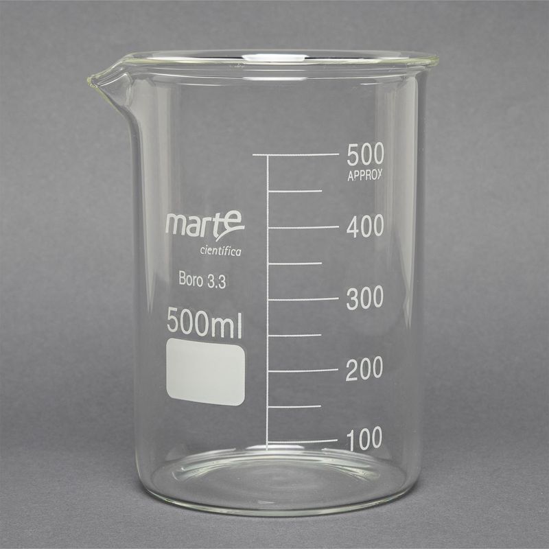 900.0000.11 - BEQUER DE VIDRO FORMA BAIXA GRADUADO - 500ML