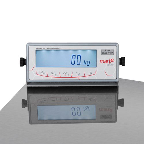 BALANCA DE PLATAFORMA 51KG 10G 50X50 INOX SEM COLUNA LS50 MARTE INMETRO