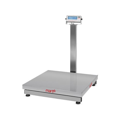 BALANCA DE PLATAFORMA 301KG 100G 50X50 INOX COM COLUNA LS300 MARTE INMETRO