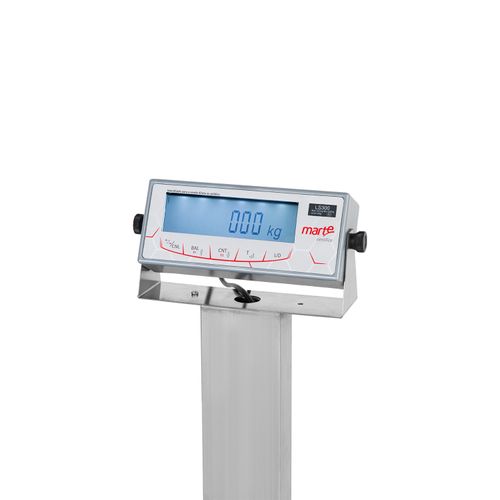 BALANCA DE PLATAFORMA 301KG 100G 50X50 INOX COM COLUNA LS300 MARTE INMETRO