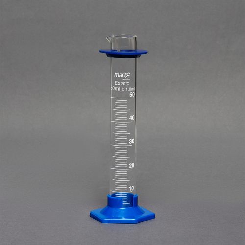 PROVETA VIDRO GRADUADA BASE HEX. PLASTICO - 50ML