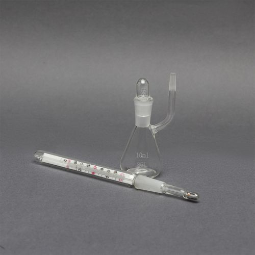 PICNOMETRO DE VIDRO GAY-LUSSAC C/ TERMOMETRO 10ML