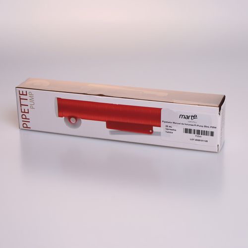 PIPETADOR MANUAL DE VOLUMES PI-PUMP VERMELHO 25ML