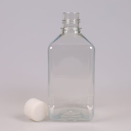 FRASCOS ESTEREIS QUADRADOS P/ MEIOS EM PET 500ML